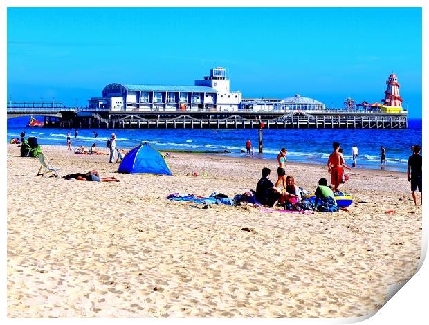 Sunshine and Fun at Bournemouth Pier Print by john hill