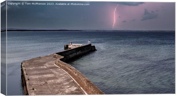 The Divine Power of a Stormy Coast at Burghead Canvas Print by Tom McPherson
