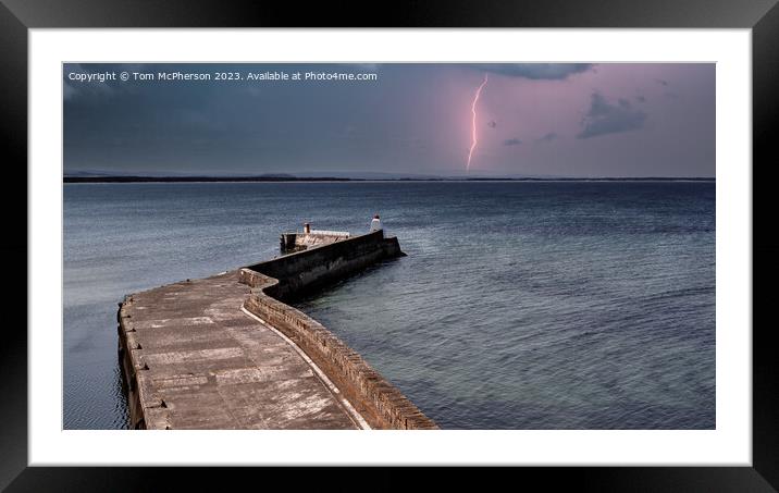 The Divine Power of a Stormy Coast at Burghead Framed Mounted Print by Tom McPherson