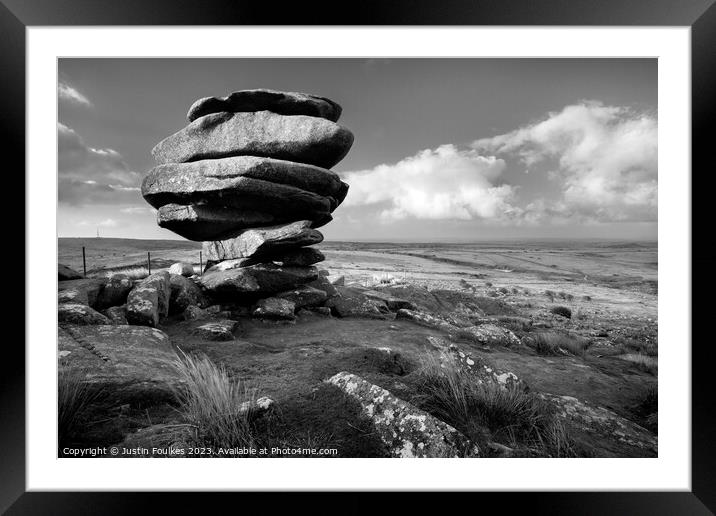 The Cheesewring, Bodmin Moor, Cornwall Framed Mounted Print by Justin Foulkes