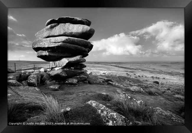The Cheesewring, Bodmin Moor, Cornwall Framed Print by Justin Foulkes