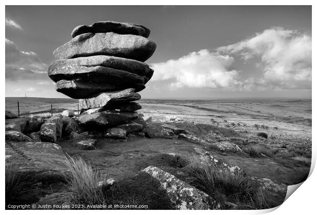 The Cheesewring, Bodmin Moor, Cornwall Print by Justin Foulkes