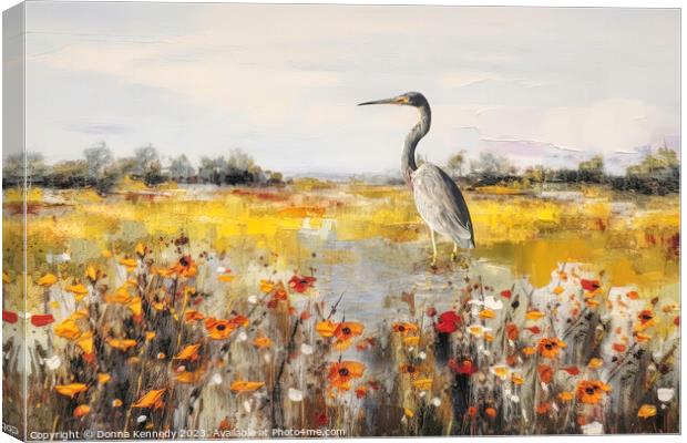 Working the Wetlands Canvas Print by Donna Kennedy