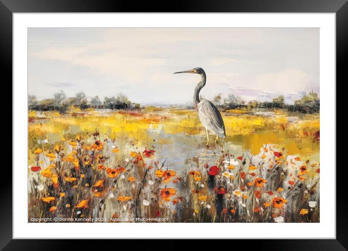 Working the Wetlands Framed Mounted Print by Donna Kennedy