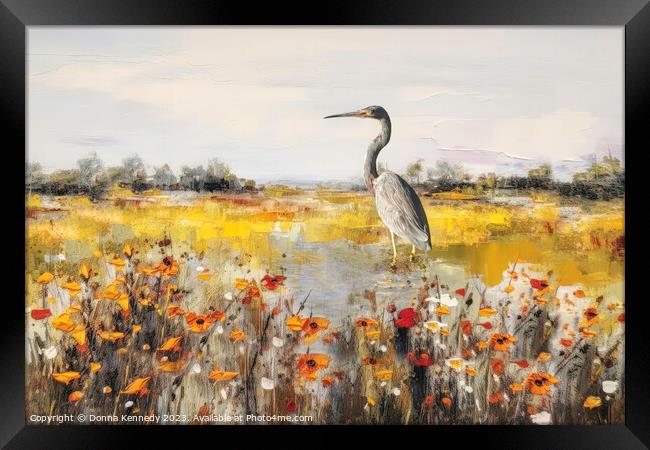 Working the Wetlands Framed Print by Donna Kennedy