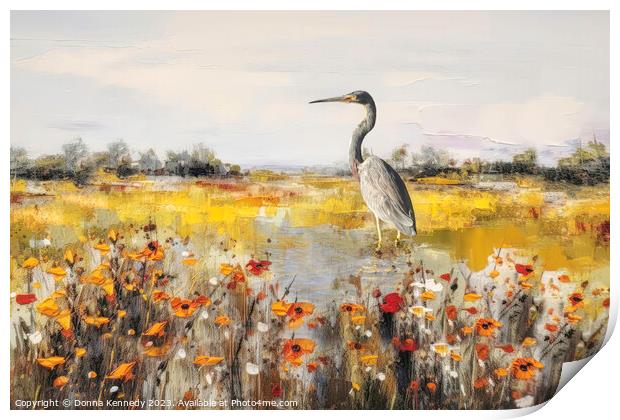 Working the Wetlands Print by Donna Kennedy