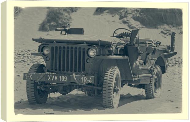 World war II Willy's MB jeep Canvas Print by Images of Devon