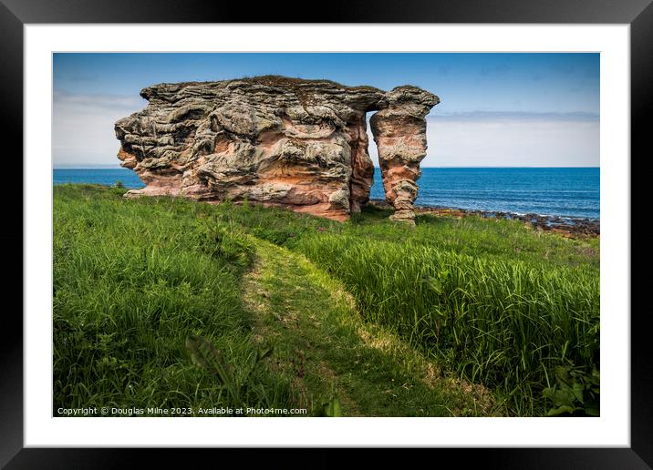 Buddo Rock, near St Andrews Framed Mounted Print by Douglas Milne