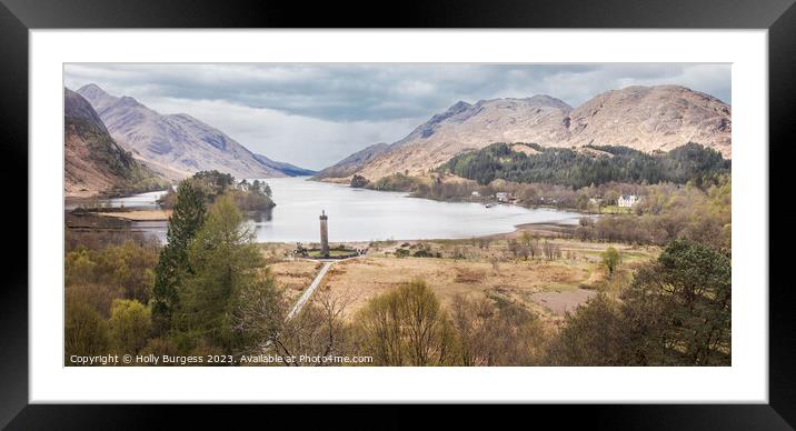 Glenfinnan Monument: A Salute to Scottish Loyalty Framed Mounted Print by Holly Burgess