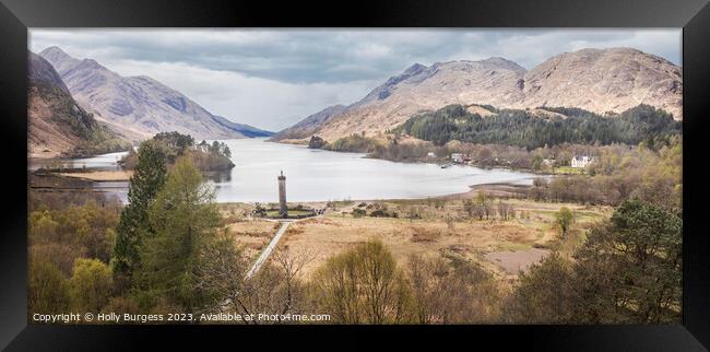 Glenfinnan Monument: A Salute to Scottish Loyalty Framed Print by Holly Burgess
