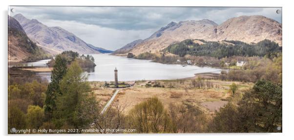 Glenfinnan Monument: A Salute to Scottish Loyalty Acrylic by Holly Burgess