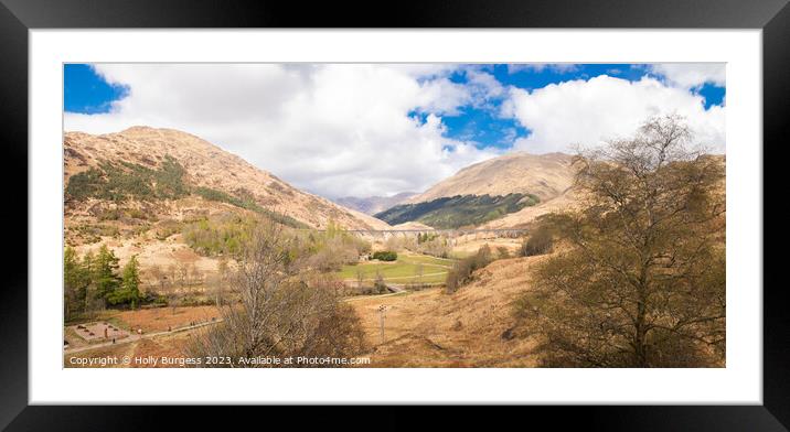 Mountains of the Glenfinnan Viaduct in scotland  Framed Mounted Print by Holly Burgess