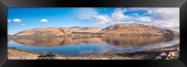 Serene Scottish Panorama: Loch Linnhe Reflections Framed Print by Holly Burgess