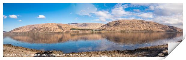 Serene Scottish Panorama: Loch Linnhe Reflections Print by Holly Burgess