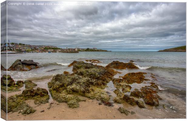 Rocky Beach at Cemaes Bay, Anglesey Canvas Print by Derek Daniel