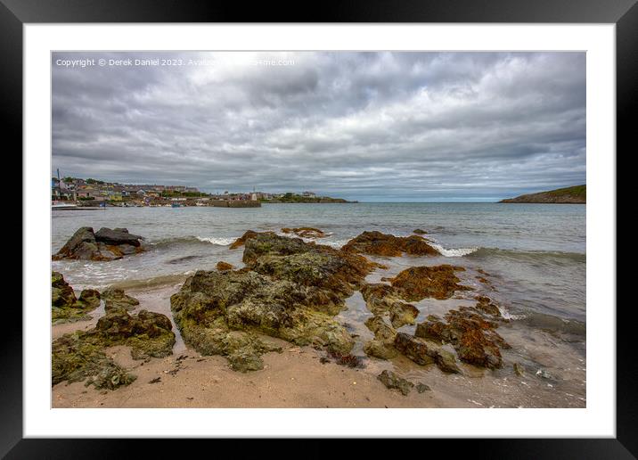 Rocky Beach at Cemaes Bay, Anglesey Framed Mounted Print by Derek Daniel