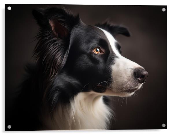 The Border Collie Acrylic by Steve Smith