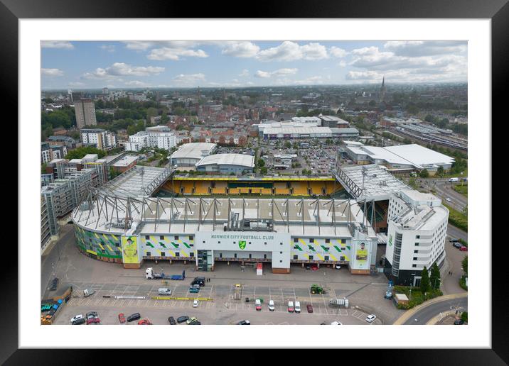 Carrow Road Norwich City Framed Mounted Print by Apollo Aerial Photography