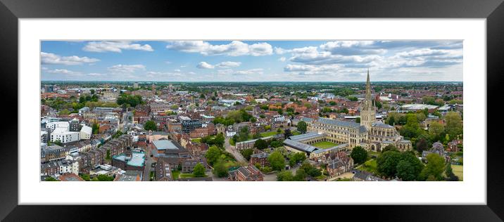 Norwich Skyline Framed Mounted Print by Apollo Aerial Photography