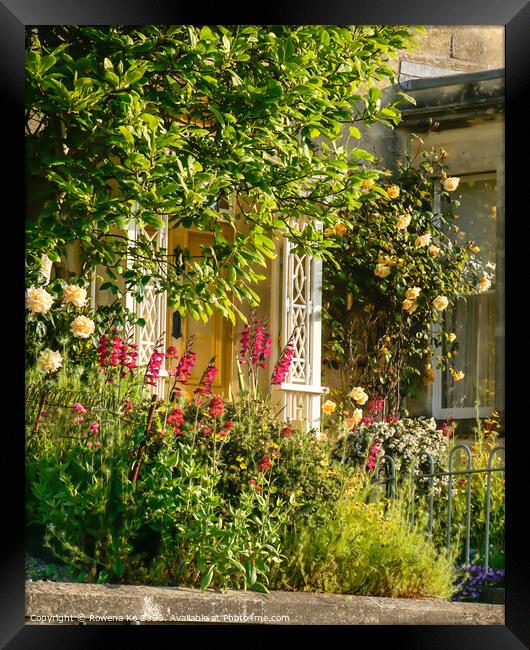 Summer Blooms in an English Garden Framed Print by Rowena Ko