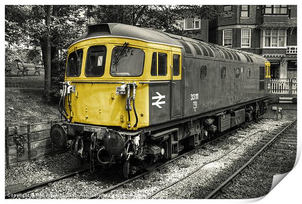 Class 33 at Swanage Print by Rob Hawkins