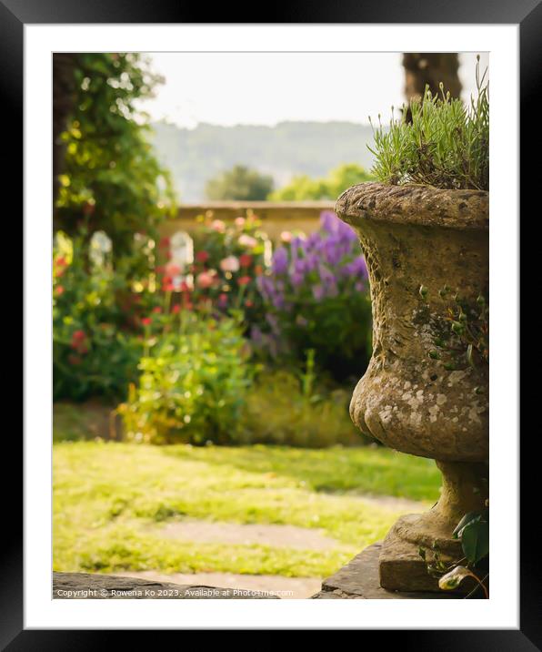 A Blooming English Garden Framed Mounted Print by Rowena Ko