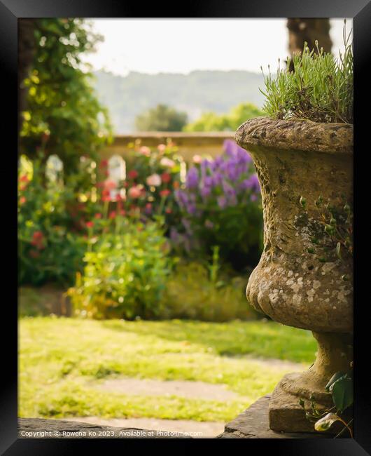 A Blooming English Garden Framed Print by Rowena Ko