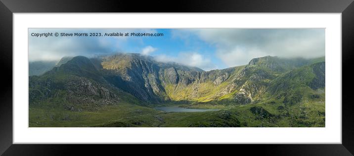 Clouds Parting Over Cwm Idwal Framed Mounted Print by Steve Morris