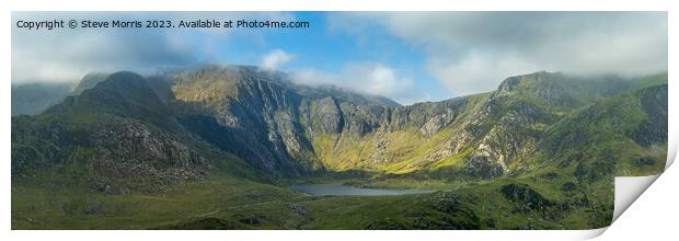 Clouds Parting Over Cwm Idwal Print by Steve Morris
