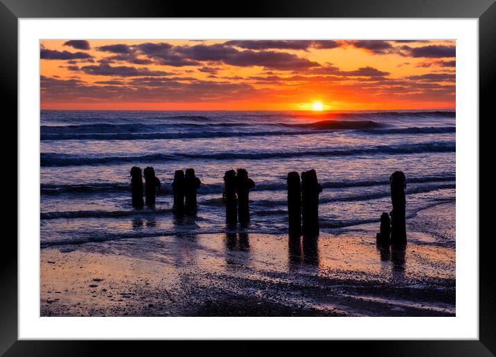 Sandsend Sunrise North Yorkshire Coast Framed Mounted Print by Tim Hill