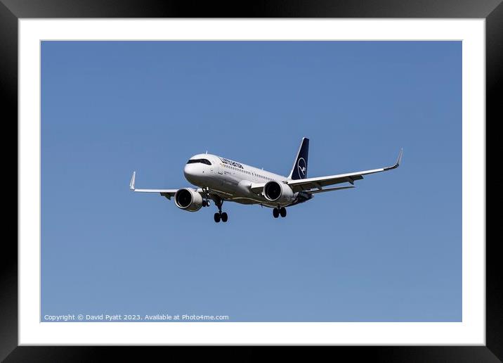 Lufthansa airbus A320 Neo Framed Mounted Print by David Pyatt
