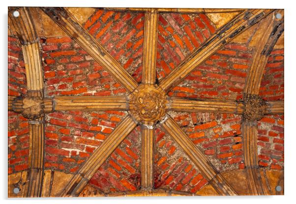 Exchequer Gate Medieval Ceiling In Lincoln Acrylic by Artur Bogacki