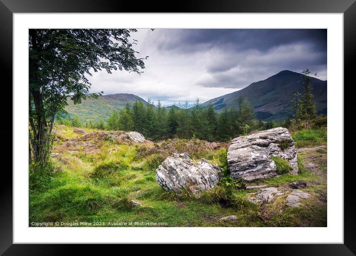 Ben More from the West Highland Way Framed Mounted Print by Douglas Milne
