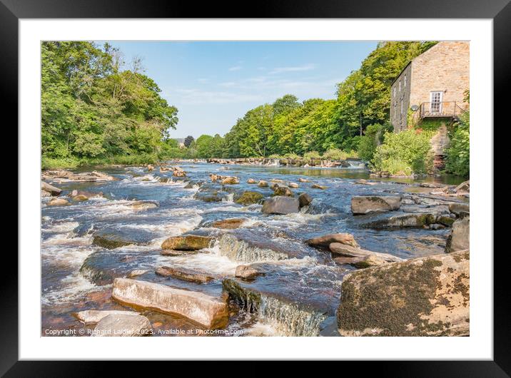 The River Tees at Demesnes Mill, Barnard Castle Framed Mounted Print by Richard Laidler