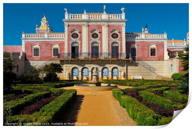 Romantic Palace of Estoi in Algarve Print by Angelo DeVal