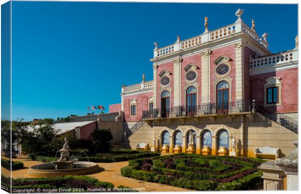 The Enchanting Palace of Estoi in Algarve  Canvas Print by Angelo DeVal