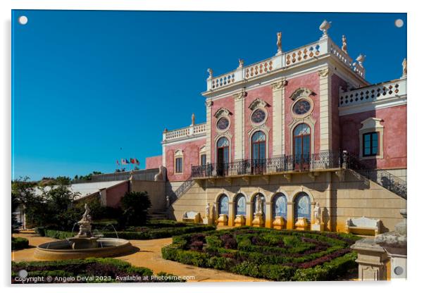 The Enchanting Palace of Estoi in Algarve  Acrylic by Angelo DeVal