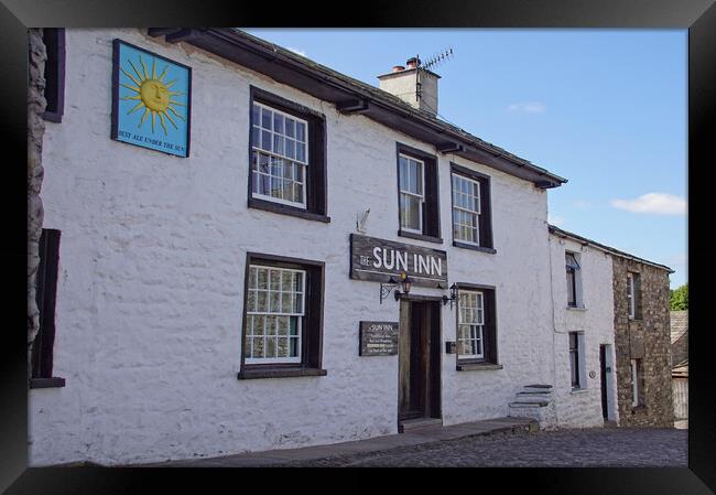 The Sun Inn, Dent, Cumbria. Framed Print by David Birchall