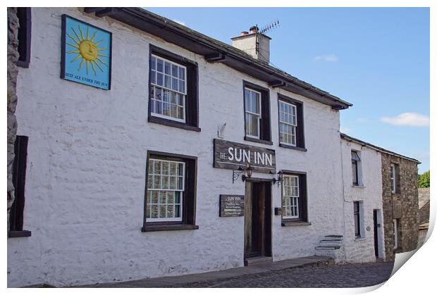The Sun Inn, Dent, Cumbria. Print by David Birchall