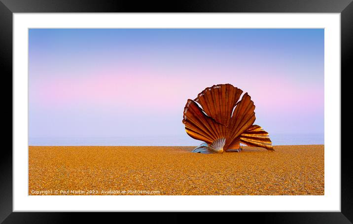 The Scallop at Aldeburgh Beach Framed Mounted Print by Paul Martin