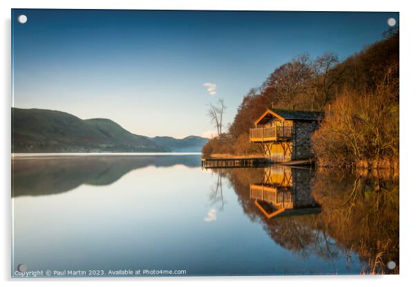 Duke of Portland Boathouse, Ullswater  Acrylic by Paul Martin