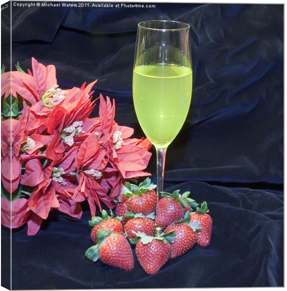 Strawberries and Wine Canvas Print by Michael Waters Photography