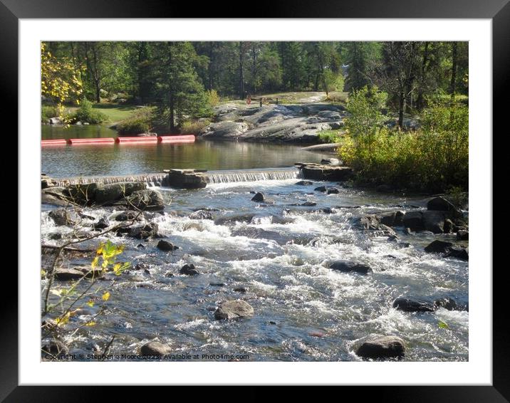 Rushing River Framed Mounted Print by Stephanie Moore