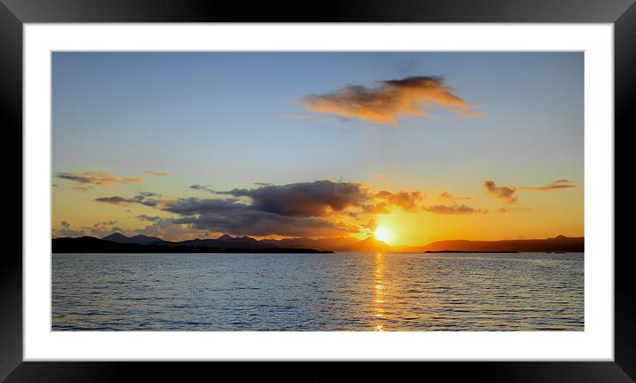 Sunset over Skye landscape Framed Mounted Print by Gary Eason