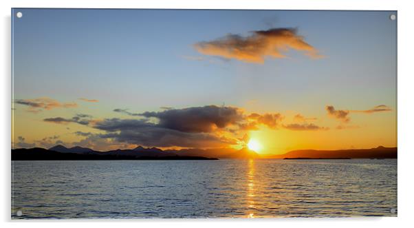 Sunset over Skye landscape Acrylic by Gary Eason