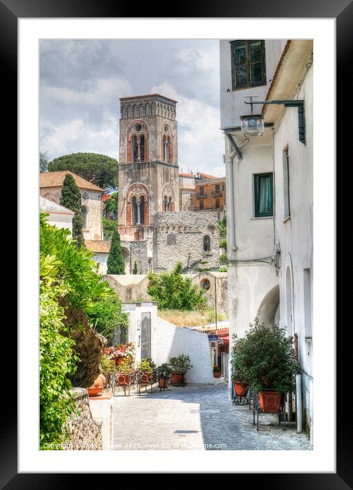 Ravello side Street Italy  Framed Mounted Print by Diana Mower