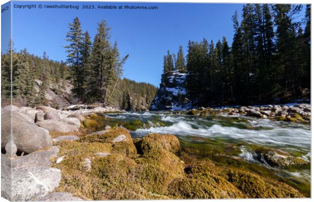 Captivating Beauty of the Athabasca River Canvas Print by rawshutterbug 