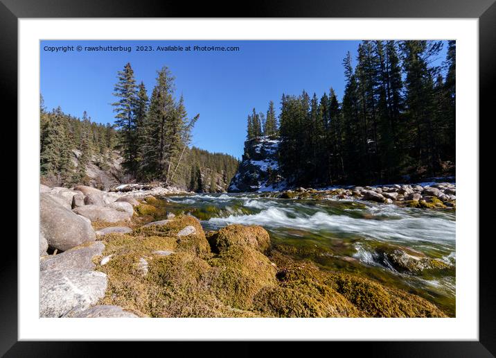 Captivating Beauty of the Athabasca River Framed Mounted Print by rawshutterbug 