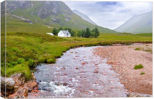River Coupall in Glencoe Canvas Print by Darrell Evans