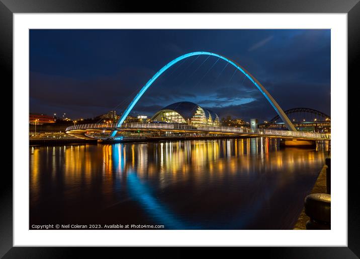 Bridge on the Tyne Framed Mounted Print by Neil Coleran